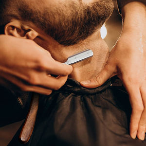 Maquinillas de afeitar para hombre de garganta cortada para salones de barbería y uso doméstico Maquinillas de afeitar de acero inoxidable con mango de madera - Product Image 2