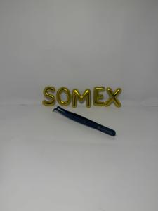 Recubrimiento en Polvo azul para mujer de la mejor calidad con punta dorada Pinzas de extensión de pestañas de volumen de 90 grados - Product Image 2