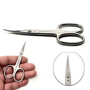 Tijeras de Uñas Profesionales de Acero Inoxidable de Alta Calidad con Hoja Curva, para Manicura y Pedicura de Precisión, Uso en Salón y Hogar - Product Image 3