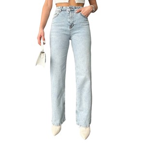 Bangladesh Women Clothing Customized Brand Black Skinny Tight Fit High Waist Denim Jeans Wash Vintage Pants Belle Femme Trousers - Product Image 4