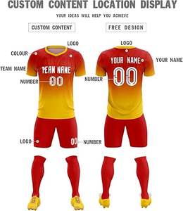 ชุดเครื่องแบบฟุตบอลปรับแต่งได้-ผ้าฝ้าย100% แห้งเร็วขนาดผู้ใหญ่ทุกเพศ - Product Image 2