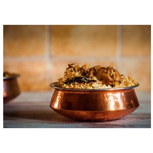 Handicrafts Steel & Copper Biriyani Serving Bowl for Cooking and Serving Dish With Copper Finished Decorative Serving <b>Pot</b> - Product Image 6