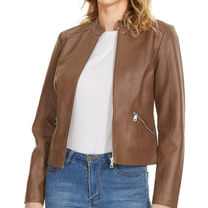 Veste en cuir pour femmes de haute qualité de meilleur fournisseur de différentes tailles veste en cuir pour femmes en vente directe d'usine - Product Image 1