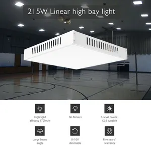 Luz led lineal de alta bahía, iluminación de almacén, 2x4, 2x2 pies, 325W, 5000K