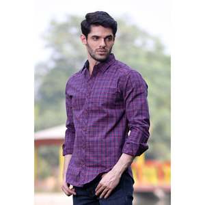 Camisa de Moda para Hombre Unze London MATEO, Corte Entallado, 100% Algodón Popelina con Diseño a Cuadros, Camisas de Negocios ODM con Mangas Largas - Product Image 4