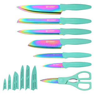 Juego de cubiertos Rainbow con construcción de acero inoxidable de primera calidad que ofrece detalles multicolores, perfecto para la comida en el hogar y en restaurantes. - Product Image 3