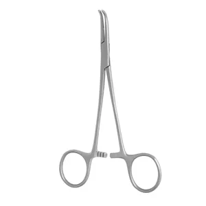 Pinces chirurgicales Mixter Baby Forceps 5'' courbées, partiellement dentelées, en acier - Product Image 1