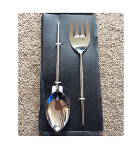 Venta caliente Artesanía Cuchara de servidor de ensalada de acero inoxidable Nuevo diseño Artesanía Juego de servidor de ensalada Juego de utensilios de cocina - Product Image 5