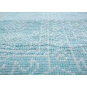 Tapis en polyester noué à la main Erbe AKPL-3007 bleu, motif géométrique abstrait, tapis de salon rectangulaire, décoration de couloir pour chambre à coucher - Product Image 3