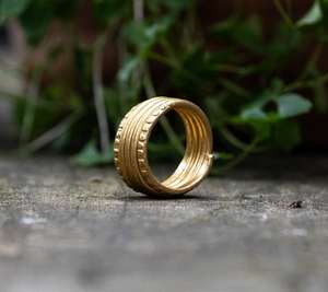 Anillo de sello de Latón chapado en oro de 18 quilates de alta calidad minimalista de moda con diseño geométrico anillos de moda joyería para anillos de mujer - Product Image 1
