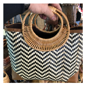 Bolso de playa de algas marinas hecho a mano-Monedero de paja duradero con bolsillo interior de Vietnam por 99 Gold Data - Product Image 1
