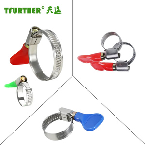 2024 Hot Bán <span class=keywords><strong>Hose</strong></span> kẹp với nhựa có thể điều chỉnh/kim loại xử lý bướm Key máy móc Phụ Kiện Làm Vườn công cụ ống phù hợp - Product Image 1