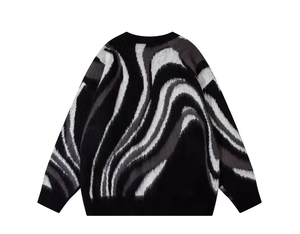 Pulls en tricot acrylique personnalisés pour hommes, style streetwear, coupe oversize, col rond, respirants, tendance automne, vente en gros - Product Image 6