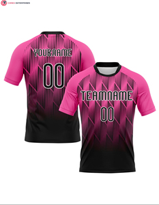 เสื้อวอลเลย์บอลแบบสั่งทำได้หลายสี ดีไซน์แบบซับลิเมชั่น สีดำ สำหรับผู้ชาย ผ้าโพลีเอสเตอร์ 100% น้ำหนัก 180 กรัม - Product Image 2