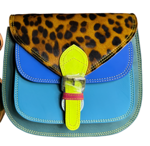 Sac Bohème en Cuir Véritable Écologique Imprimé Animalier, Idéal Toutes Saisons, Prêt à l'emploi pour l'Été et le Printemps, Utilisation Quotidienne et Voyage, Fermeture Éclair - Product Image 3