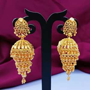 Indain Wholesaler Jewellery Supplier Multi Layer Round Gold Plated Wedding Jhumki Jhumka <b>Earrings</b> for Women - Product Image 2