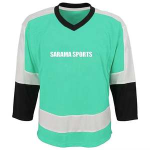 Venta al por mayor transpirable de alta calidad equipo de práctica de hockey jersey en blanco logotipo personalizado impresión sublimación camisetas de hockey sobre hielo - Product Image 2