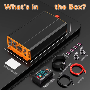 Convertisseur d'énergie HOULI 4000W de puissance de crête, onde sinusoïdale pure, 12V vers 110V, 2000W de puissance continue, convertisseur d'énergie pour camping-car - Product Image 4