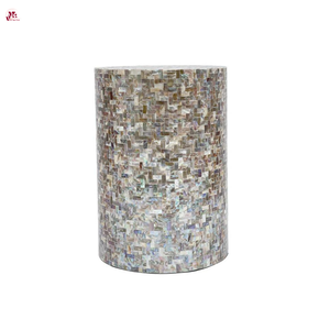 Tabourets en nacre écologiques naturels, vente en gros, meubles de siège en incrustation de coquillages faits à la main pour la décoration intérieure de luxe - Product Image 3