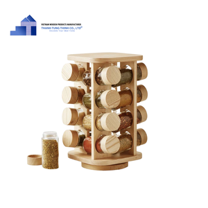Meilleure vente étagère à épices de haute qualité organisateur étagère à épices en bois pour ustensiles de cuisine du Vietnam pour les grossistes - Product Image 3