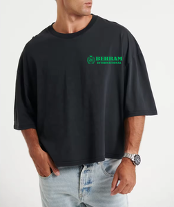 เสื้อยืดโอเวอร์ไซส์ทรงหลวม คอกลม ทรงบ็อกซี่ ยูนิเซ็กซ์ เป็นมิตรกับสิ่งแวดล้อม ระบายอากาศได้ดี ไร้ตะเข็บ ดีไซน์ขาดๆ แบบครอป น้ำหนัก 280 กรัม - Product Image 3