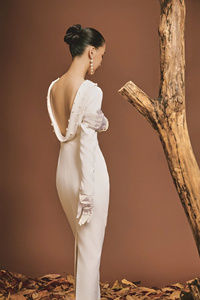 Robe Quat de haute qualité, collection d'automne charmante, vêtements pour femmes, style élégant, fabriqué au Vietnam - Product Image 5