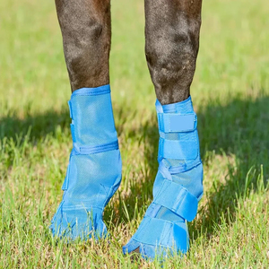 Protège-jambes pour chevaux en maille respirante personnalisée, souples et flexibles, avec fermeture auto-agrippante durable, pour la protection des jambes équines - Product Image 1