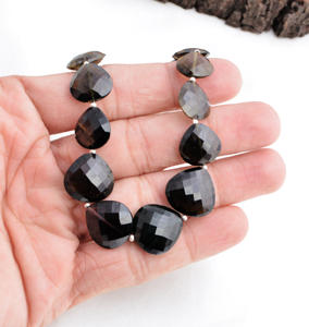 Cuentas facetadas de turmalina multicolor en forma de pera, piedras preciosas naturales para la elaboración de joyería fina, de 12x13 a 16x16 mm - Product Image 4