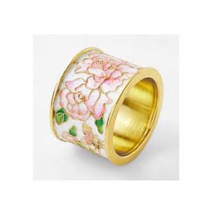 Elegant Design Gold Metal White Floral Enamel Design Napkin <b>Ring</b> Handmade Napkin <b>Ring</b> for Table Decoration Napkin <b>Ring</b> - Product Image 1