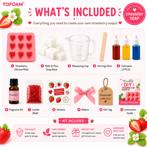 Kit de fabrication de savon à la <span class=keywords><strong>fraise</strong></span> pour enfants, fournitures pour la création de savons artisanaux, arts et artisanat, bricolage - Product Image 4