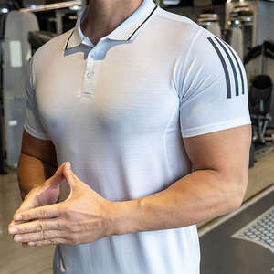 Tech Fabric Polo Advanced Dry Fit Polo Camiseta para hombres activos, resistente al sudor y ligero rendimiento desgaste - Product Image 4