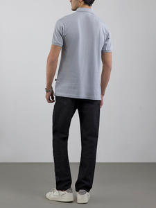 High Quality Men's Solid Short Sleeve Shirt 100% Cotton/Polyester Jersey Fabric Breathable <b>Factory</b> Direct Sale Popular Wholesale - Product Image 2