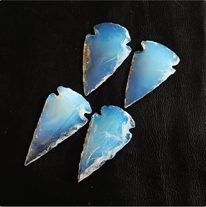 Venta al por mayor Opalite Arrowhead cristales curativos hechos a mano Opalite Arrowheads ágata piedra preciosa Opalite Arrowhead para la venta - Product Image 4