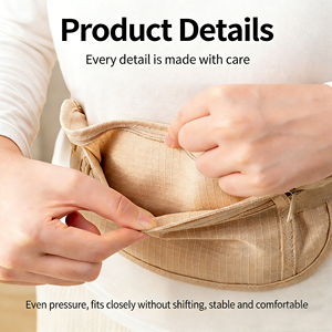 Bolsa de Cintura Antifurto para Homens e Mulheres com Compartimento Oculto para Passaporte e 2 Compartimentos para Carteira de Viagem - Product Image 2