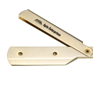 Rasoir de barbier à bord droit en acier inoxydable Design pliant élégant avec lames remplaçables à bord unique - Product Image 2