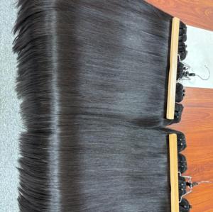 Superventas 100% Extensiones de cabello humano virgen vietnamita sin procesar Máquina recta de hueso de alta calidad Doble trama Doble - Product Image 2