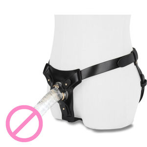 ウェアラブルディルドハーネスセット - 交換可能なディルドレザーパンティスタイル ソフトクリスタルソフトディルド 強力な吸盤ベース レズビアン向け - Product Image 2