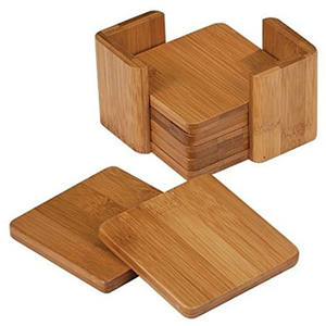 High Quality Eco-Friendly Brown <b>Wooden</b> <b>Coasters</b> Classic Shaped Customizable Box New Model Set Pads/Mats Home Bar Decor Table Use - Product Image 3