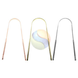 Raspador de Lengua de Cobre Premium, Limpiador Bucal Natural, Raspador de Lengua de Cobre Puro para el Cuidado Bucal, Herramienta para Eliminar el Mal Aliento - Product Image 1