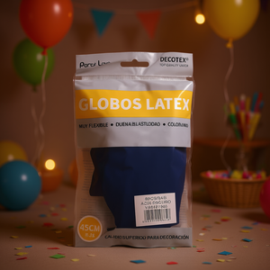 Palloncini in Lattice Decotex 45Cm Blu Scuro Confezione da 6 Pezzi per Decorazioni Festa - Product Image 3