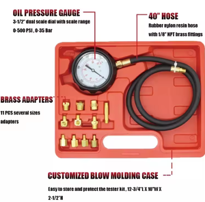 12 pièces, manomètre automatique à boîte à ondes, testeur de pression d'huile, jauge de pression d'essence et de diesel - Product Image 2
