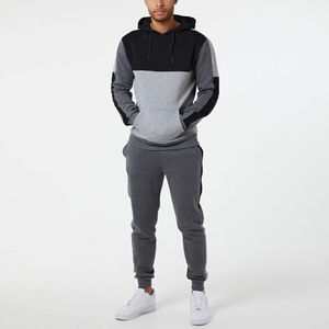 <b>Mens</b> Hooded Casual Solid Outdoor Sports Tracksuit Two Piece Athletic Outfit Zip Jacket Pants <b>for</b> Running Gym Training Workout - Product Image 4