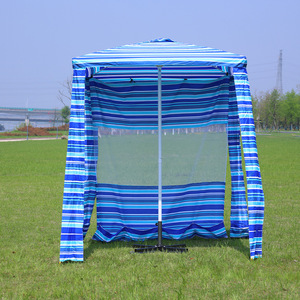 Portable Beach <b>Umbrella</b> <b>Sun</b> Shelter Square Four-Corner Windproof UV Protection Customizable Outdoor <b>Shade</b> - Product Image 3