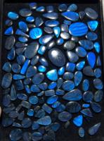 Top Grade Belle Bleu Flashy Jaspe Poli Lâche Naturel Labradorite Cristal Pierre Précieuse pour La Décoration De La Maison Cadeau