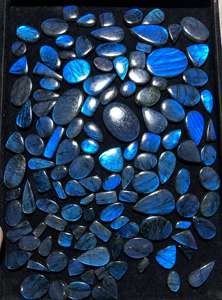 Piedra preciosa de cristal de labradorita Natural suelta pulida de jaspe llamativo azul hermoso de grado superior para regalo de decoración del hogar - Product Image 2