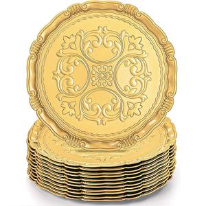 Plato y plato de metal de Calidad exclusiva, placa de cargador decorativa de mesa, utensilios de cocina hechos a mano a granel - Product Image 2