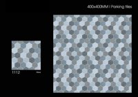 300x300/400x400mm Carreaux de parking en céramique émaillée rustique gris foncé rustique rugueux pour une utilisation à l'extérieur
