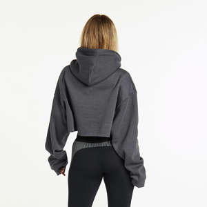 Sweat-shirts à capuche en tricot surdimensionnés pour femmes de haute qualité, style hip-hop, hiver, anti-boulochage, respirants, légers - Product Image 2