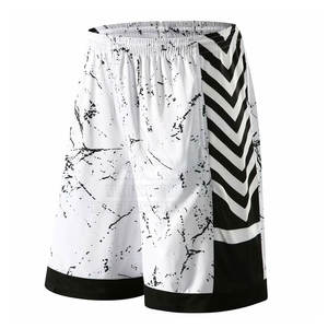 Pantalones cortos deportivos informales con cintura elástica de secado rápido transpirables sólidos personalizados-ropa deportiva de poliéster/algodón para hombres - Product Image 1