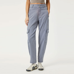 Pantalones Cargo de Invierno para Mujer, Estilo Casual, Color Sólido, Frente Plano, Elásticos, Transpirables, con Múltiples Bolsillos, para un Estilo de Vida Activo - Product Image 2